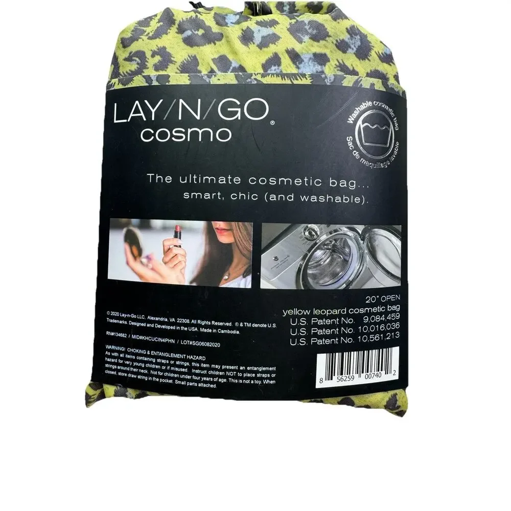 Lay-n-Go Cosmo Drawstring Cosmetic‎ & Makeup Bag Organizer Toiletry Bag Travel